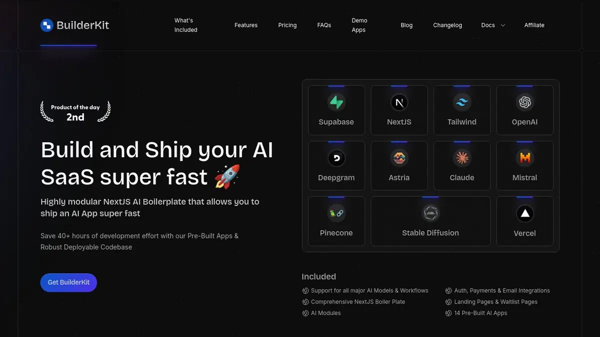 Builderkit homepage preview
